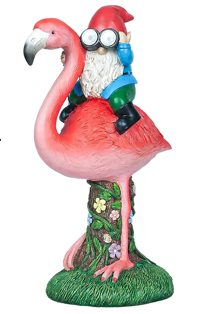 Solar Resin Gnome & Animal Garden Figures – Outdoor Decor Collection RSL16 - with 14.5 × 15.0 × 22.8 cm | Sold by Uncle Wiener's Wholesale