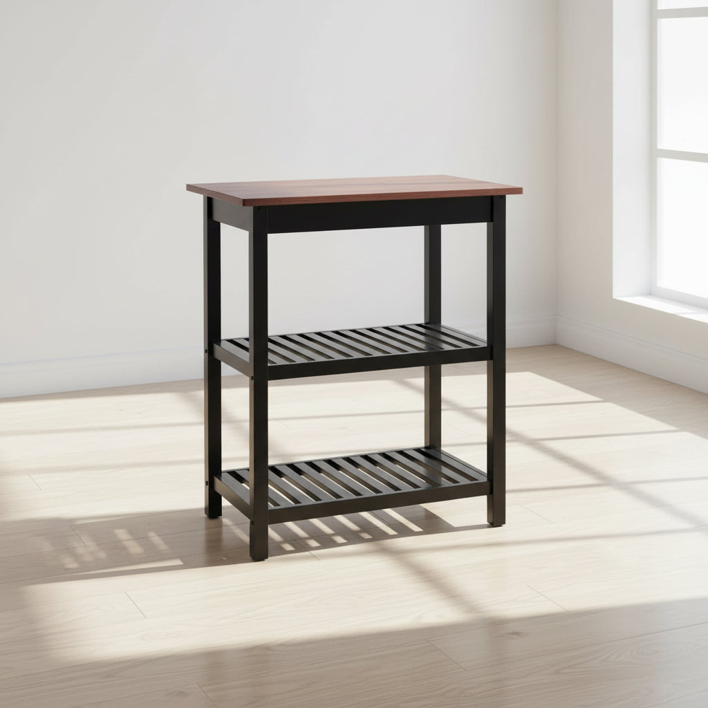 Solid Wood Home Kitchen Island with Drawer, Shelves & Towel Rack – TLFR2506 - with | Sold by Uncle Wiener's Wholesale