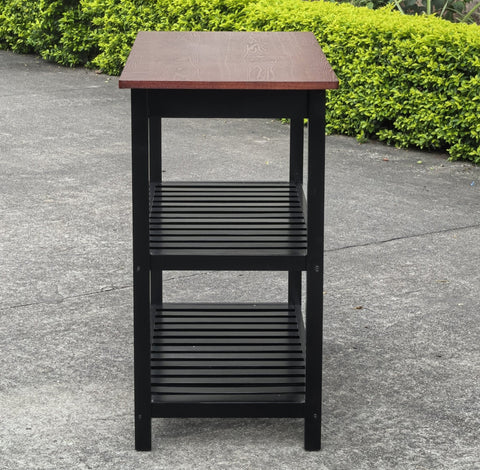 Solid Wood Home Kitchen Island with Drawer, Shelves & Towel Rack – TLFR2506 - with | Sold by Uncle Wiener's Wholesale