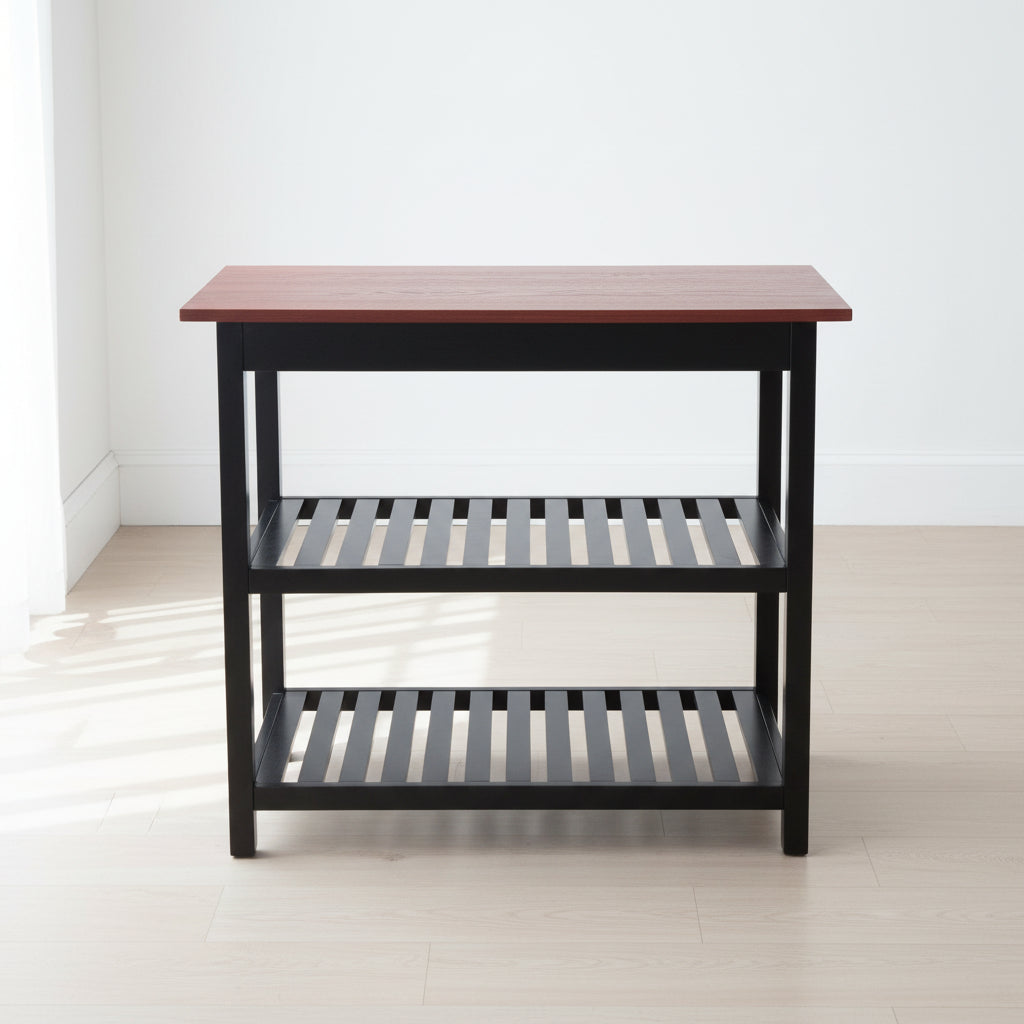Solid Wood Home Kitchen Island with Drawer, Shelves & Towel Rack – TLFR2506 - with | Sold by Uncle Wiener's Wholesale