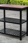 Solid Wood Home Kitchen Island with Drawer, Shelves & Towel Rack – TLFR2506 - with | Sold by Uncle Wiener's Wholesale