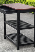 Solid Wood Home Kitchen Island with Drawer, Shelves & Towel Rack – TLFR2506 - with | Sold by Uncle Wiener's Wholesale