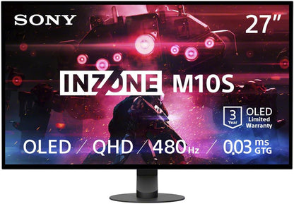 Sony INZONE M10S 27” OLED QHD (2560x1440) 480Hz 0.03ms GTG NVIDIA G - SYNC Compatible Gaming Monitor DisplayHDR 400, Anti - Glare, DisplayPort 2.1 (UHBR10), VRR HDMI 2.1, USB, Tilt/Swivel/Height - with | Sold by Uncle Wiener's Wholesale