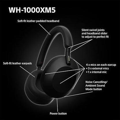 Sony WH - 1000XM5 Wireless Noise Cancelling Headphones – Hi - Res Audio, 30Hr Battery, Hard Case SONWH1000XM5BLK - with | Sold by Uncle Wiener's Wholesale