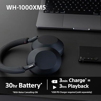 Sony WH - 1000XM5 Wireless Noise Cancelling Headphones – Hi - Res Audio, 30Hr Battery, Hard Case SONWH1000XM5BLK - with | Sold by Uncle Wiener's Wholesale