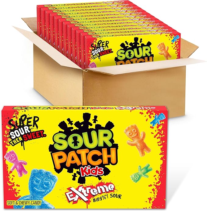 Sour Patch Kids Extreme Sour Candy Packs Bulk or Single - with Case of 12 Packages | Sold by Uncle Wiener's Wholesale