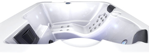 Digital temperature and jet control panel for outdoor hot tub