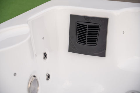 Digital temperature and jet control panel for outdoor hot tub
