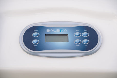 Digital temperature and jet control panel for outdoor hot tub