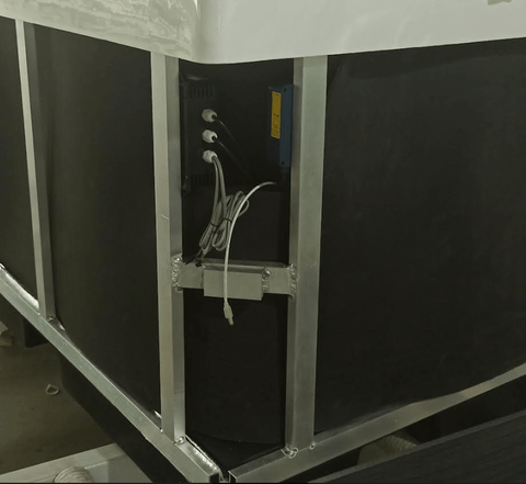 Internal mechanical system and pump unit for outdoor spa