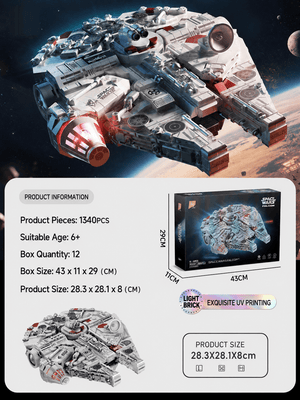 Space Battleship Building Blocks Set 1340-Piece Construction Toy CPS343024