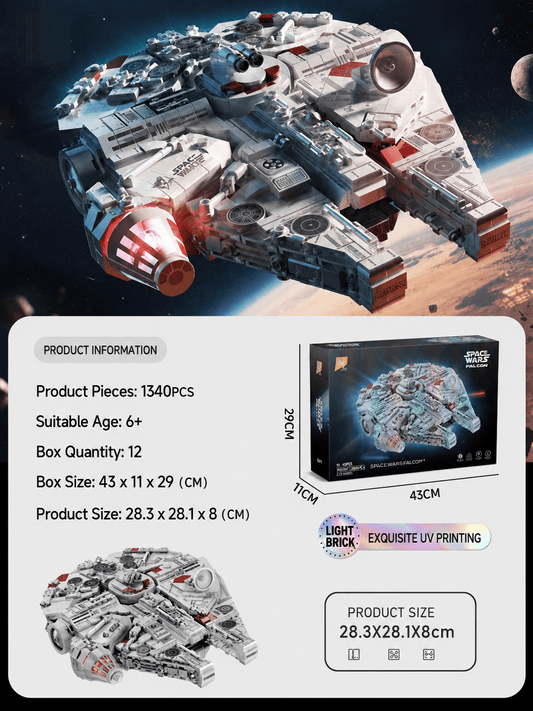 Space Battleship Building Blocks Set 1340 - Piece Construction Toy CPS343024 - with | Sold by Uncle Wiener's Wholesale