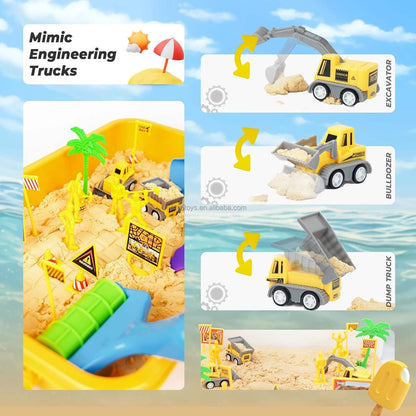 Space Sand Truck Sensory Play Box 1500g Construction Sand Toy Set JY437242 - with | Sold by Uncle Wiener's Wholesale