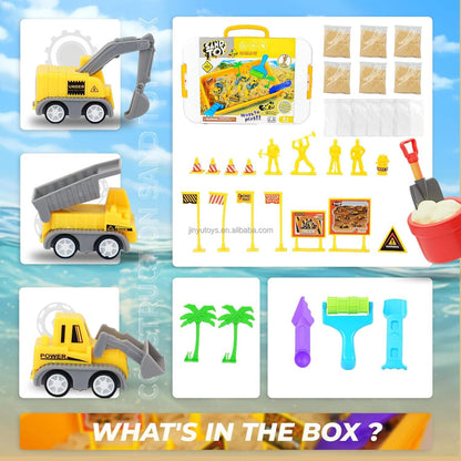 Space Sand Truck Sensory Play Box 1500g Construction Sand Toy Set JY437242 - with | Sold by Uncle Wiener's Wholesale