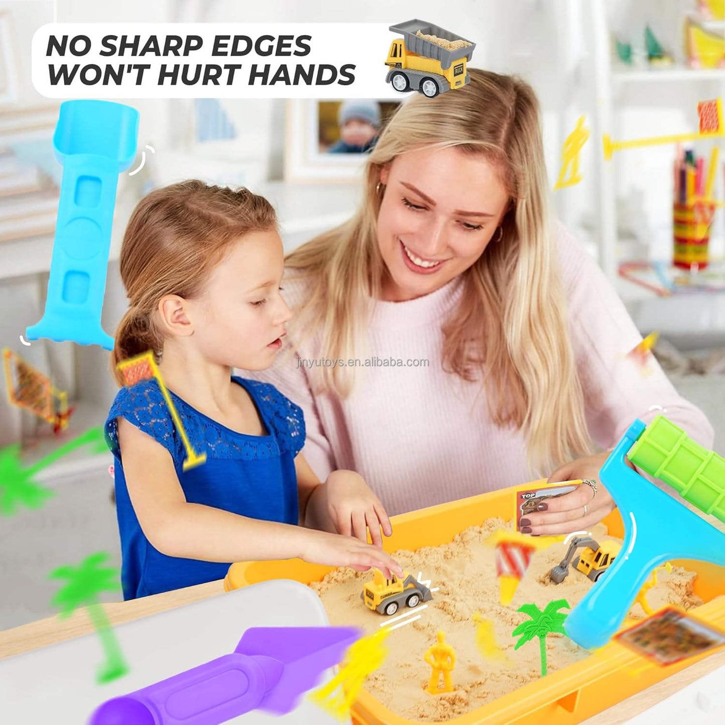 Space Sand Truck Sensory Play Box 1500g Construction Sand Toy Set JY437242 - with | Sold by Uncle Wiener's Wholesale