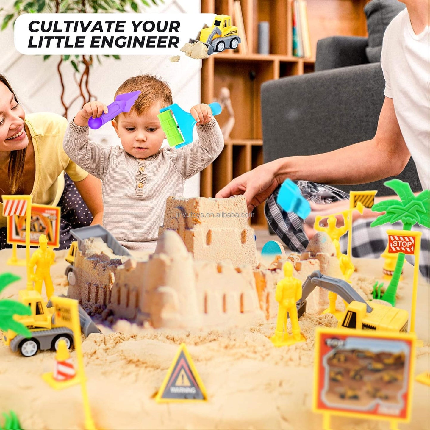 Space Sand Truck Sensory Play Box 1500g Construction Sand Toy Set JY437242 - with | Sold by Uncle Wiener's Wholesale