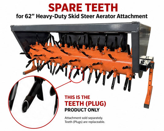 Spare Teeth for 62” Heavy-Duty Skid steer Aerator Attachment - Skid Steer Attachments with | Sold by Uncle Wiener's Wholesale