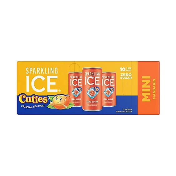 Sparkling Ice Cuties Mini Sparkling Water 10 - Pack (Orange Cream & Mandarin) | Close to Best Before - Beverage with Mandarin – 10 - Pack | Sold by Uncle Wiener's Wholesale