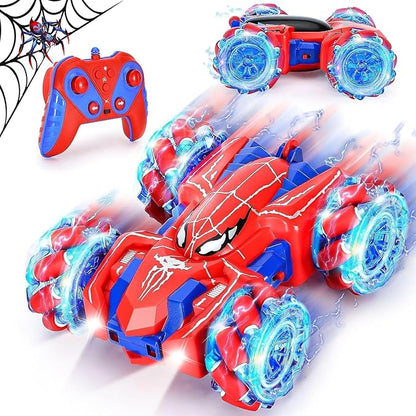 Spider Remote Control Stunt Car Rechargeable 360 Degree RC Toy Car with Lights for Kids - with | Sold by Uncle Wiener's Wholesale