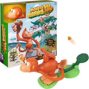Spin Master Monkey See Monkey Poo Family Game – Funny Monkey Flinging & Tree Climbing Kids Board Game for 2–4 Players, Ages 4+