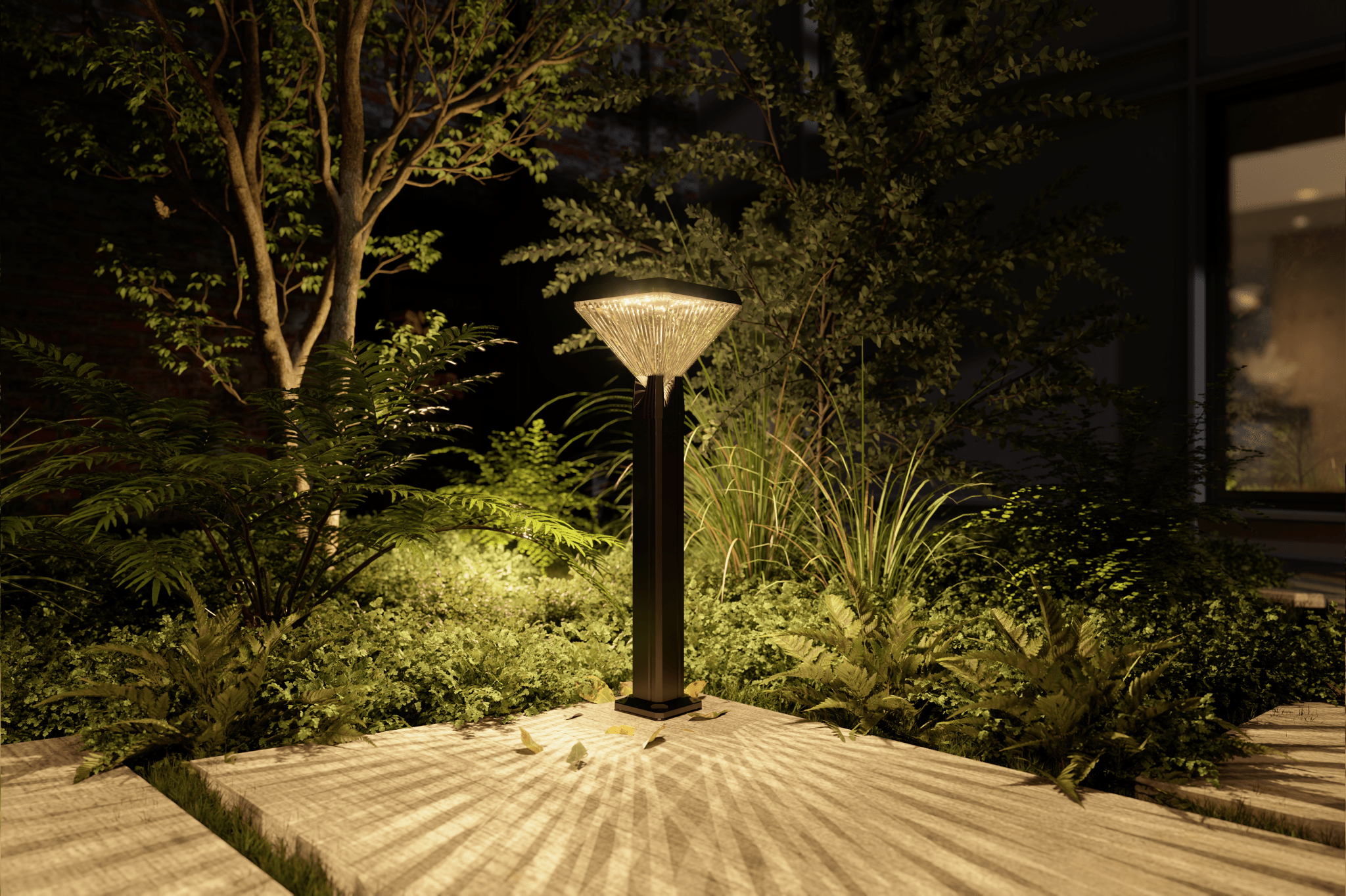 Square Solar Lawn Path Light 600 Lumens 3 Color Temperature Outdoor Garden Light QYJM14D - with | Sold by Uncle Wiener's Wholesale