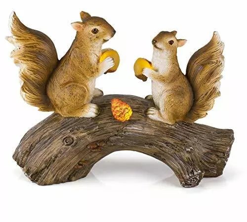 Squirrels on a Log Solar LED Garden Light | Outdoor Decorative Fixture – 954581 - with | Sold by Uncle Wiener's Wholesale