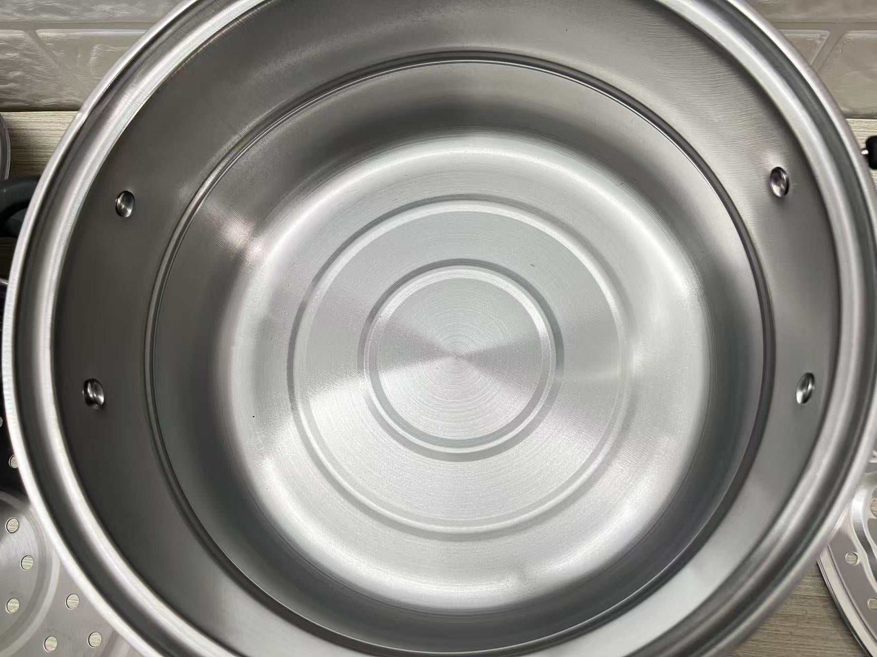 Stainless Steel 28cm Multi-Tier Steamer Pot with Lid Stackable Cooking Steamer SS28CM - with | Sold by Uncle Wiener's Wholesale