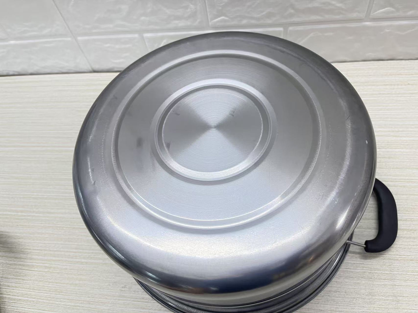 Stainless Steel 28cm Multi-Tier Steamer Pot with Lid Stackable Cooking Steamer SS28CM - with | Sold by Uncle Wiener's Wholesale