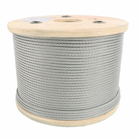 Stainless Steel 304 Aircraft Cable Wire Rope – 7x7 Construction, 1/8" & 1/4" – 250 FT Spool - with 250 FT 1/8″ | Sold by Uncle Wiener's Wholesale