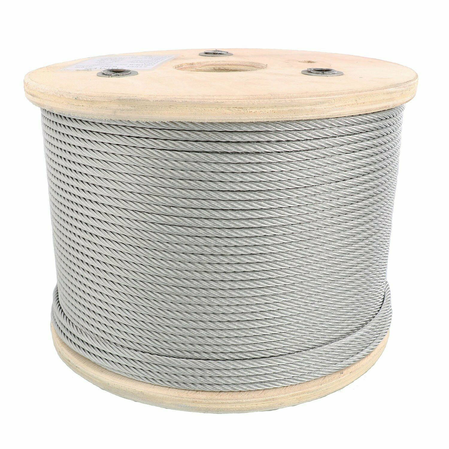 Stainless Steel 304 Aircraft Cable Wire Rope – 7x7 Construction, 1/8" & 1/4" – 250 FT Spool - with 250 FT 1/8″ | Sold by Uncle Wiener's Wholesale