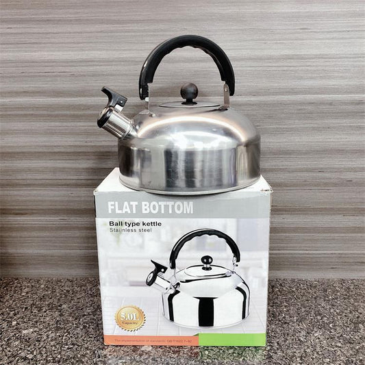 Stainless Steel 4L Whistling Tea Kettle Stove Top Boil Pot Multi Color Options KTL4LS - with Silver 4L | Sold by Uncle Wiener's Wholesale