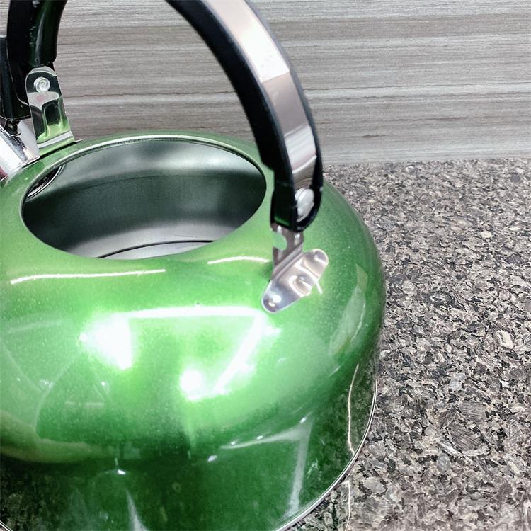 Stainless Steel 4L Whistling Tea Kettle Stove Top Boil Pot Multi Color Options KTL4LS - with Green 4L | Sold by Uncle Wiener's Wholesale