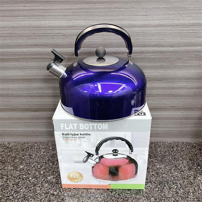 Stainless Steel 4L Whistling Tea Kettle Stove Top Boil Pot Multi Color Options KTL4LS - with Blue 4L | Sold by Uncle Wiener's Wholesale