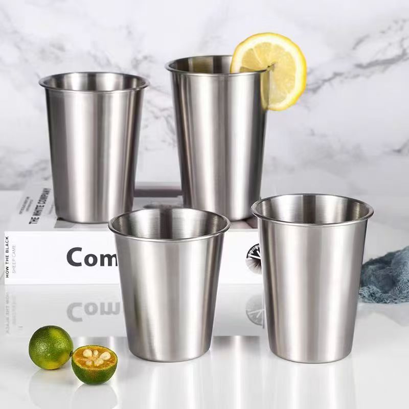 Stainless Steel 500ml Drinking Cup SUS304 Reusable Metal Tumbler SSC500 - with | Sold by Uncle Wiener's Wholesale
