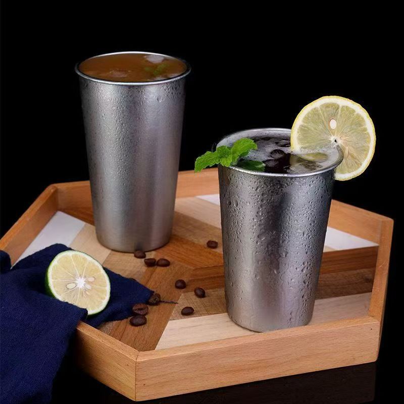 Stainless Steel 500ml Drinking Cup SUS304 Reusable Metal Tumbler SSC500 - with | Sold by Uncle Wiener's Wholesale