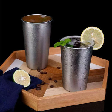 Stainless Steel 500ml Drinking Cup SUS304 Reusable Metal Tumbler SSC500 - with | Sold by Uncle Wiener's Wholesale
