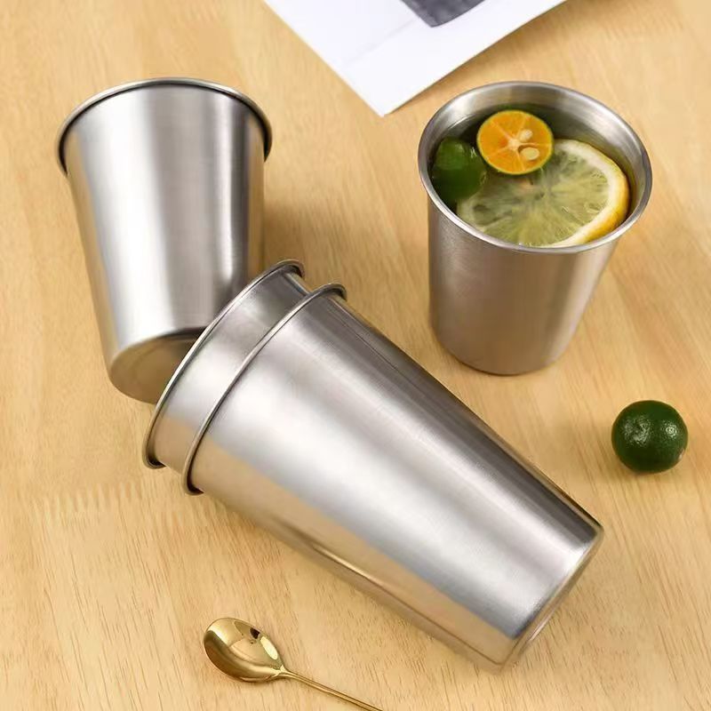 Stainless Steel 500ml Drinking Cup SUS304 Reusable Metal Tumbler SSC500 - with | Sold by Uncle Wiener's Wholesale