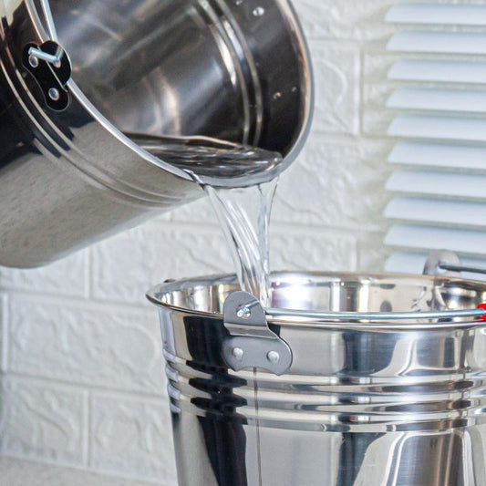 Stainless Steel Bucket 201 Grade Heavy Duty Utility Pail 8L 16L 20L - with 8L | Sold by Uncle Wiener's Wholesale