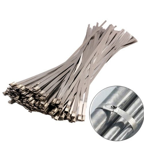 Stainless Steel Cable Ties 15.75" (100 pcs) Heavy - Duty Metal Zip Ties for Automotive, Marine & Industrial Use SST46400 - with | Sold by Uncle Wiener's Wholesale