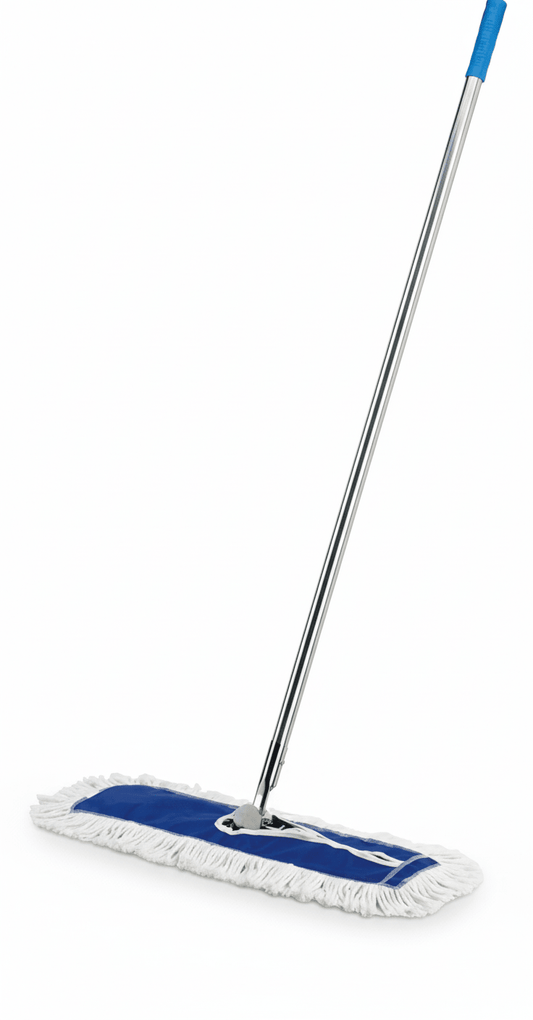 Stainless Steel Dust Mop with Cotton Pad and Holder – 4 ft – UP011A030B - with | Sold by Uncle Wiener's Wholesale