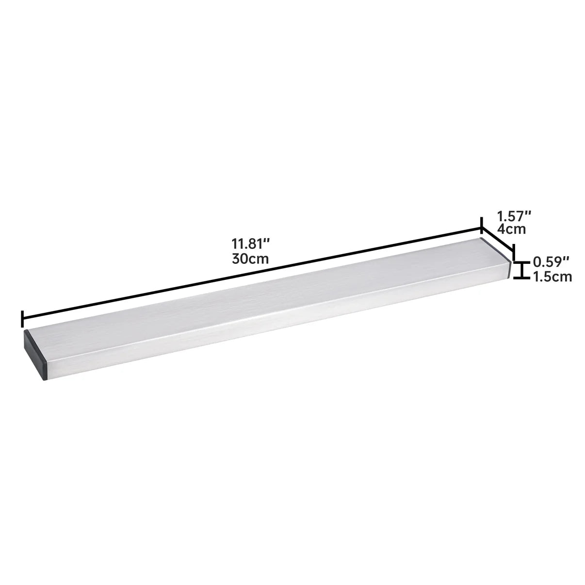 Stainless Steel Magnetic Tool Holder Rack – Corrosion - Resistant Wall Organizer with Anti - Collision Corners - with 40 × 4 × 1.6 cm | Sold by Uncle Wiener's Wholesale