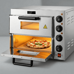 Stainless Steel Pizza Ovens – 14" Electric Countertop Models, Single & Double Layer for Home & Commercial Use