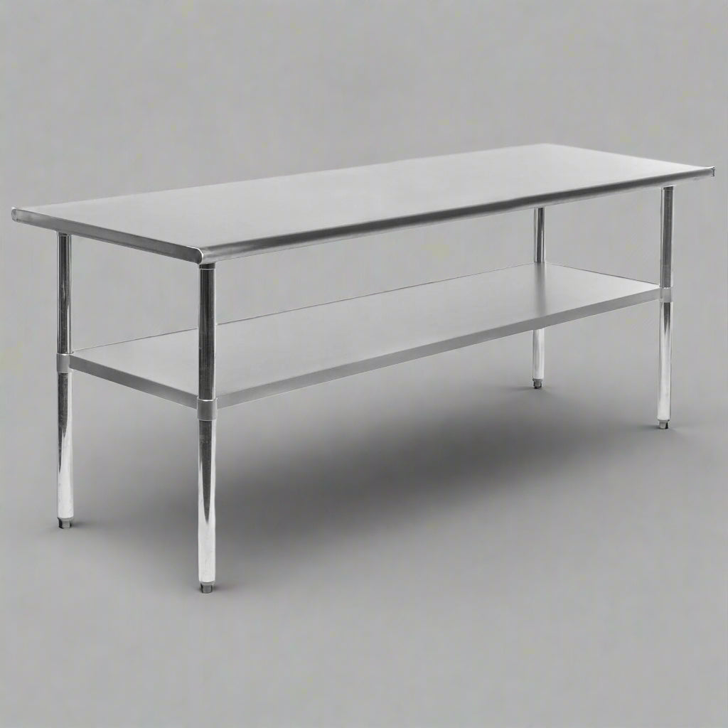 Stainless steel commercial prep table with undershelf

NSF-certified food prep workstation

Adjustable kitchen prep table for restaurants