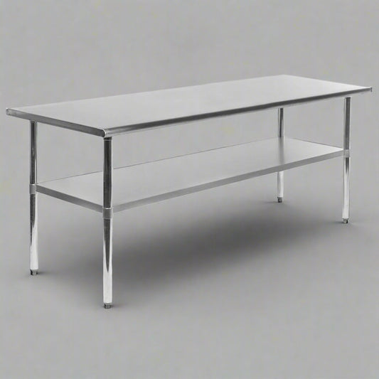 Stainless steel commercial prep table with undershelf

NSF-certified food prep workstation

Adjustable kitchen prep table for restaurants