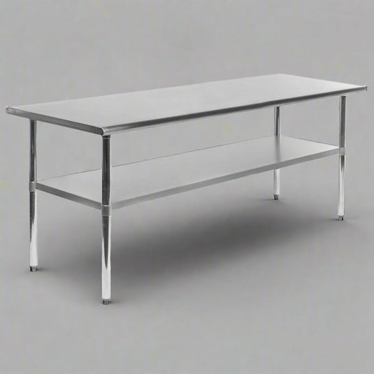 Stainless steel commercial prep table with undershelf

NSF-certified food prep workstation

Adjustable kitchen prep table for restaurants