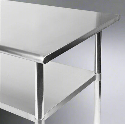 Stainless steel commercial prep table with undershelf

NSF-certified food prep workstation

Adjustable kitchen prep table for restaurants