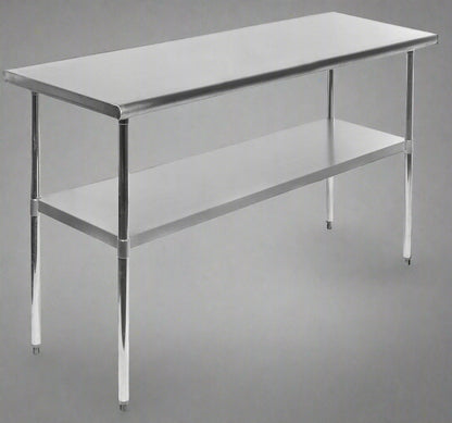 Stainless steel commercial prep table with undershelf

NSF-certified food prep workstation

Adjustable kitchen prep table for restaurants