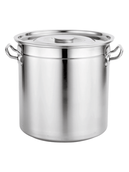 Stainless Steel Soup Bucket 201 Grade Commercial Kitchen Stock Pot 40cm 50cm - with 40cm | Sold by Uncle Wiener's Wholesale