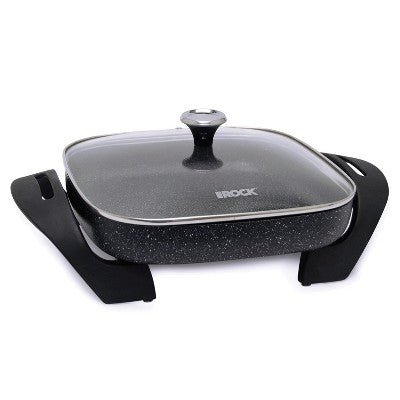 Starfrit 12 - In. Electric Skillet in Black - with Dimensions (Overall): 6.7 inches (H) x 11.82 inches (W) x 16.93 inches (D) | Sold by Uncle Wiener's Wholesale