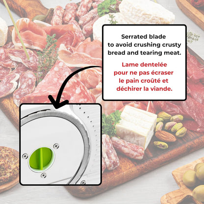 Starfrit Deli Slicer with Adjustable Thickness | Meat, Cheese & Bread Slicer - with | Sold by Uncle Wiener's Wholesale